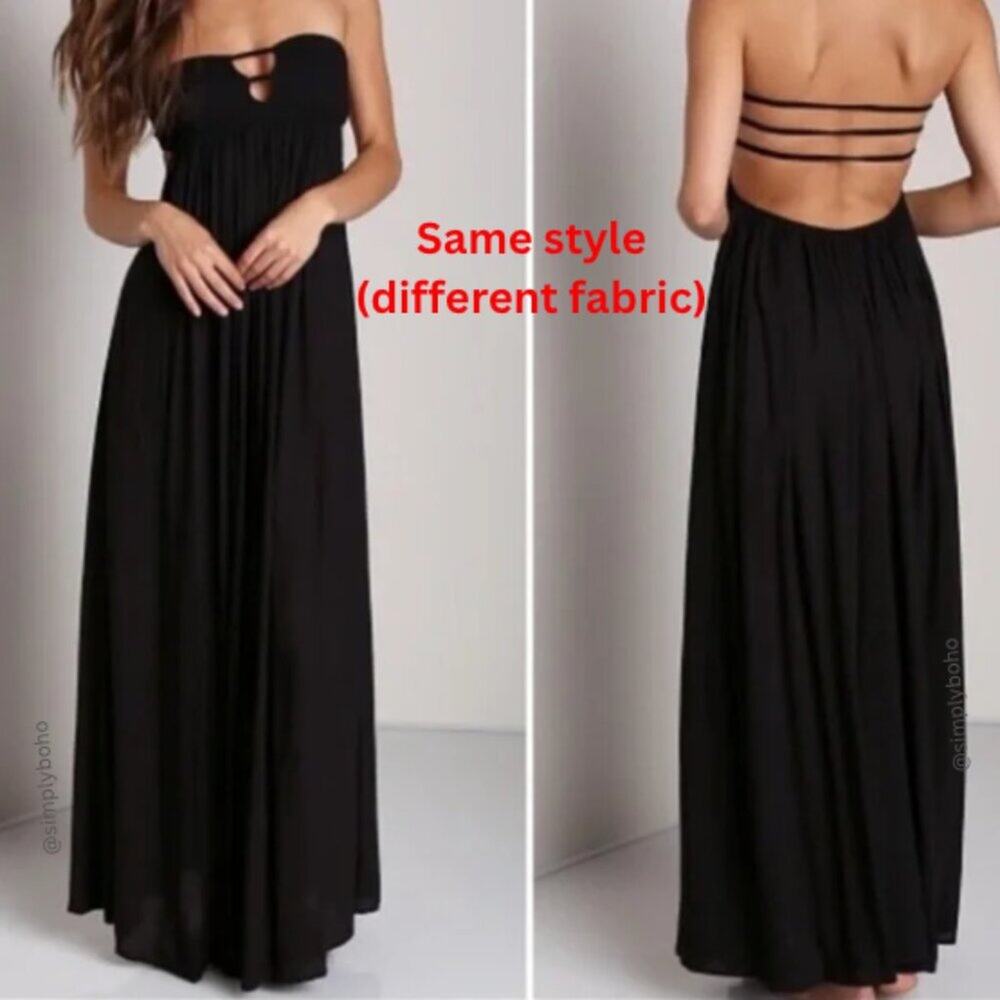 ANTHRO - RAVIYA women's Black and White Summer Strapless Dress - SIZE L - LARGE - Picture 6 of 16